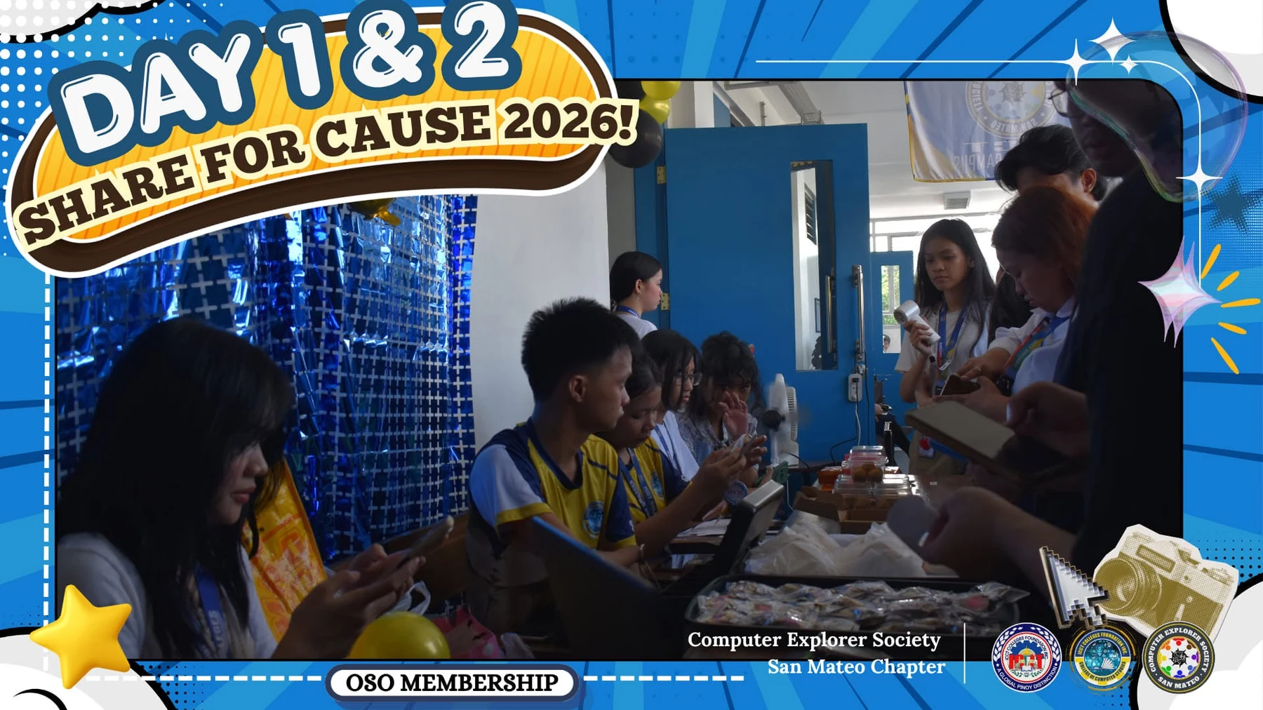 CES San Mateo officers and students during a previous OSO membership activity